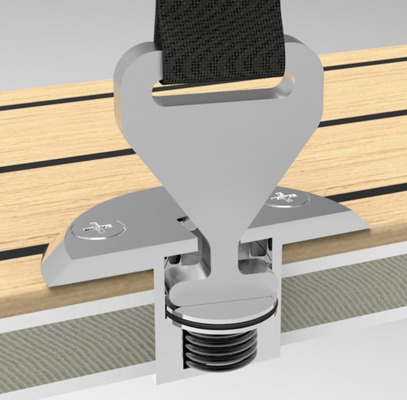 Low profile padeye mechanism