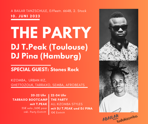 Die Kizomba Party für alle Styles! DJ Pina, DJ Tpeak, DJ Lena Bright