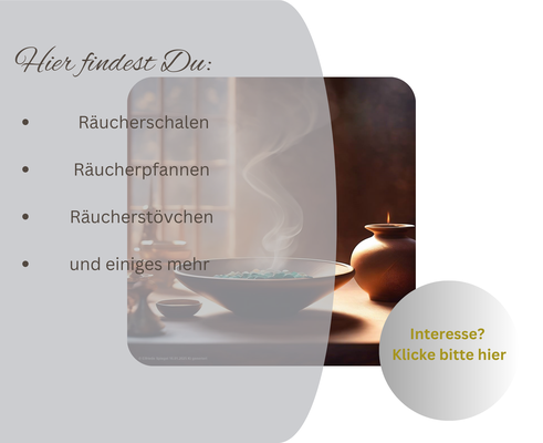 Räucherpfannen, Räucherschalen, Räucherstövchen