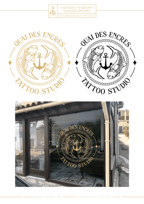 Habillage vitrine le Quai des Encres