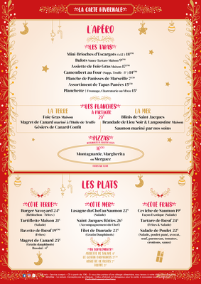 Menu Brasserie le Ô17  Sanary