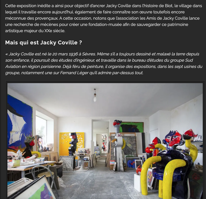 Jacky Coville, articles de presse 2022