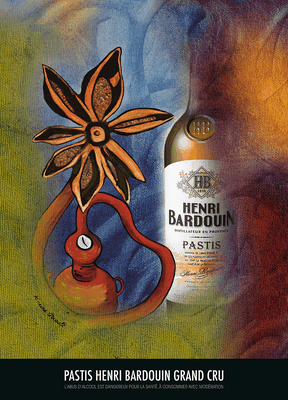 Affiche promotionnelle pour le Pastis Bardouin