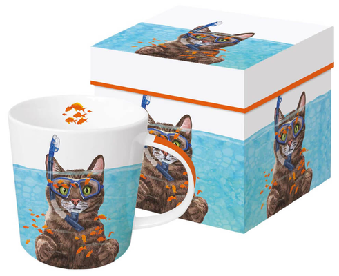 Tasse in Geschenkverpackung Katze Cousteau, 350ml: 17,90€
