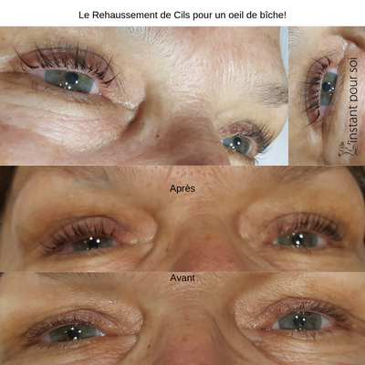 Rehaussement de cils avec teinture de cils