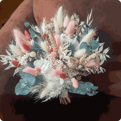Ros Arum_mariage fleurs séchées_ coloré_bouquet mariée_fleuriste mariage rumilly