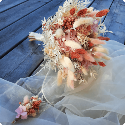 Ros Arum_ mariage_fleurs séchées_tons rosés_ bouquet mariée_fleuriste mariage_rumilly