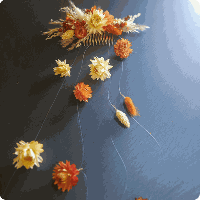 Ros Arum_mariage terra cotta_peigne fleuri_fleuriste mariage rumilly