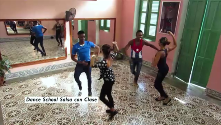 Teachers of Salsa con Clase in main dance room