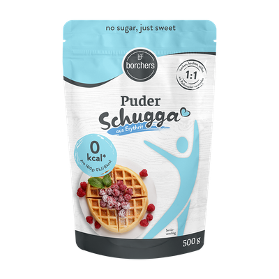 Packshot borchers Puder Schugga blue Erythrit, 500 g