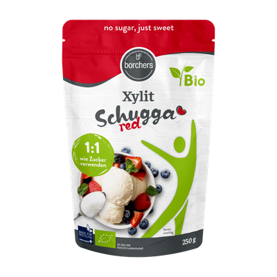 Packshot borchers Bio Schugga red Birkenzucker, 250 g