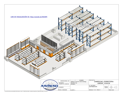 Diseño de ferretería, lay out de ferretería, muebles para ferretería