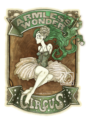 "Armless Wonder" - Illustration für mein Webcomic Projekt "Circus Irritans" http://circus-pulex-irritans.blogspot.de/