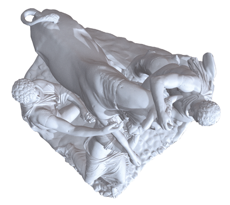 Gegenüber dem Inhaltsverzeichnis die Ansicht aus der Vogelperspektive auf das digitale Model.