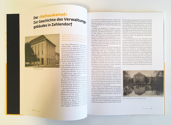 Aufsatz zur Geschichte des Zehlendorfer Rathauses.