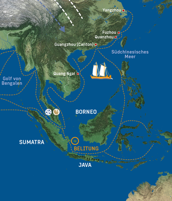 Detail der Karte Region Asien