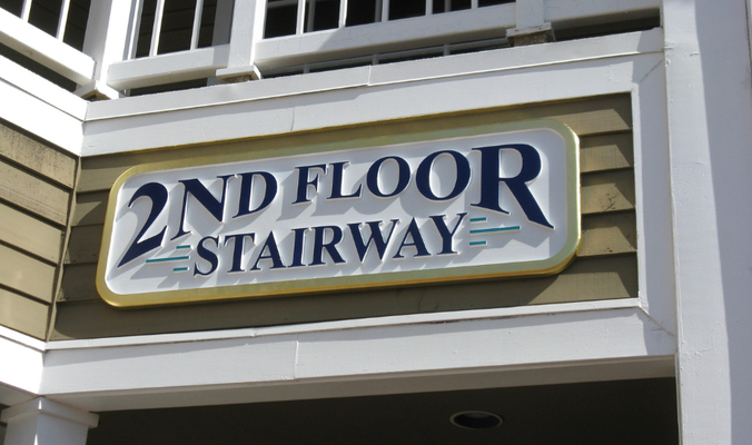 Directory Wood Sign by Landmark Signs Inc.