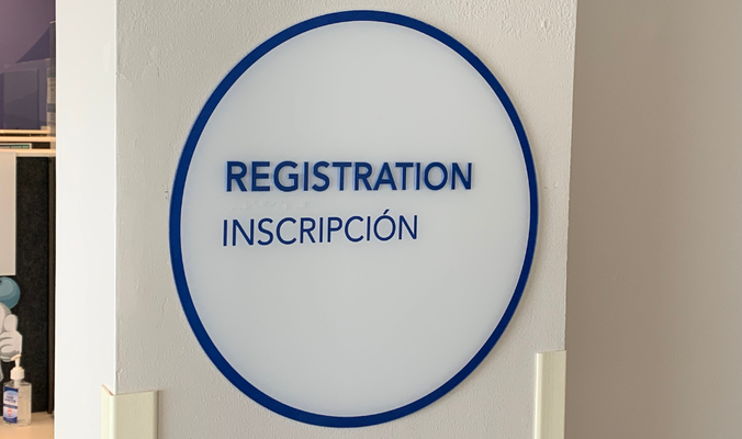 Reception ADA Sign by Landmark Signs Inc. 