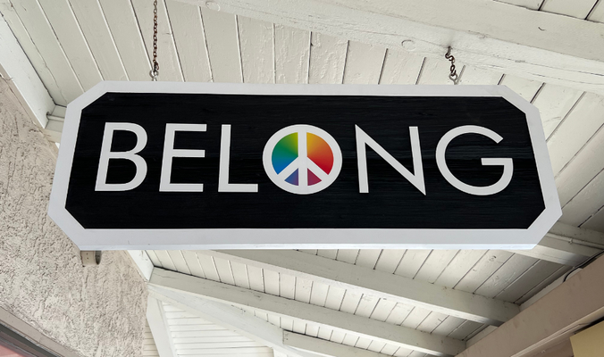 Belong Blade Sign by Landmark Signs Inc.