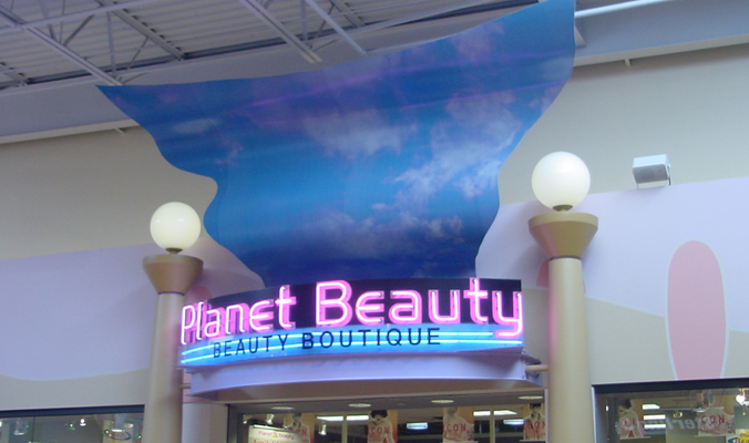 Planet Beauty Illuminated Signage by Landmark Signs 