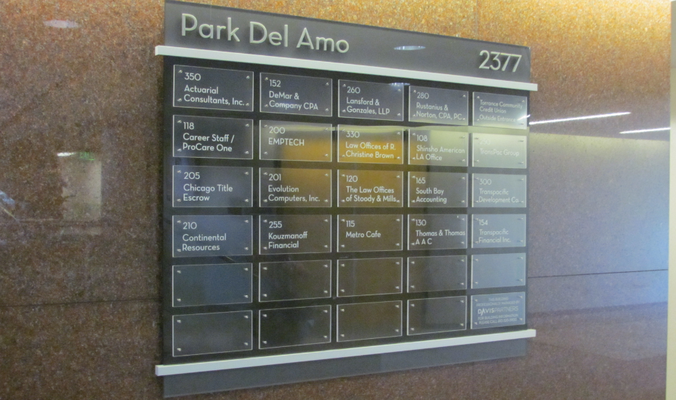 Park Del Amo Directory Sign by Landmark Signs Inc.