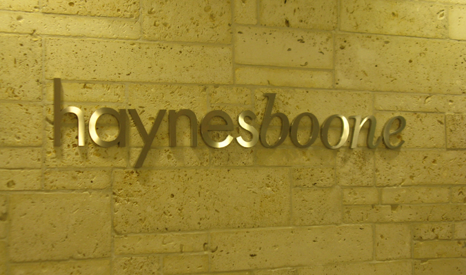 Haynesboone Lobby Signs by Landmark Signs Inc