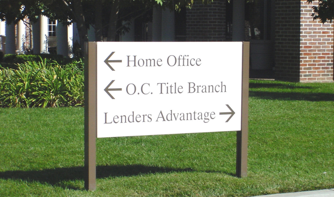 First American Title Directional Sign by Landmark Signs Inc.