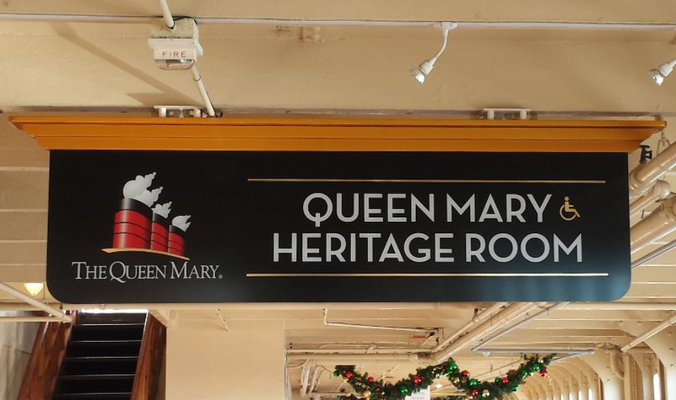 Queen Mary Blade Sign by Landmark Signs Inc.