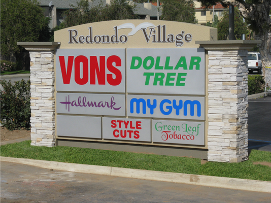 Redondo Village Monument Sign by Landmark Signs Inc.