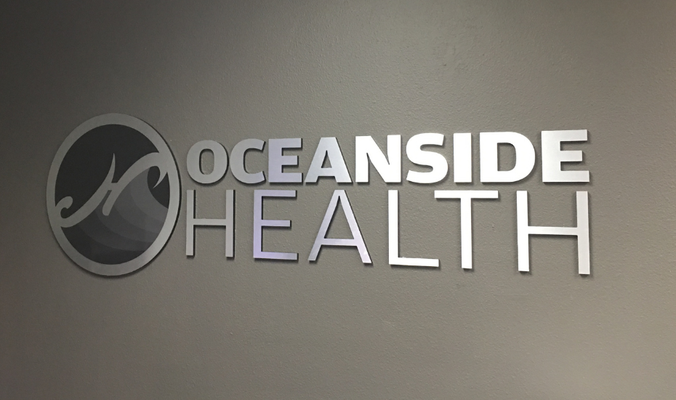Oceanside Health Lobby Signs by Landmark Signs Inc