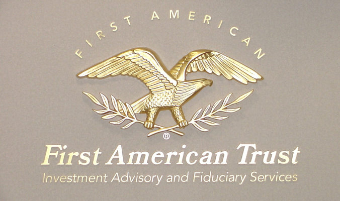 First American Trust Lobby Signs by Landmark Signs Inc
