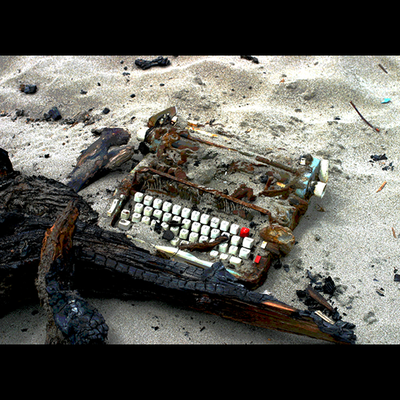 WRITER'S BLOCK  (Typewriter found on the beach in Bandon, Oregon)