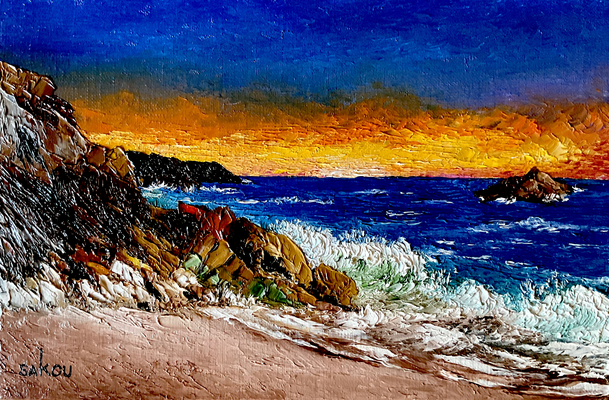Ciel embrasé sur l'horizon - 33x22 cm - SKOMBM9P4 - Disponible