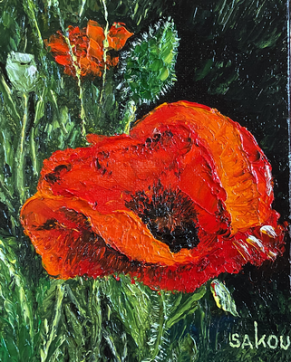 Coquelicots n°7 - 18X14 cm - SKOFLR27F0 - Indisponible