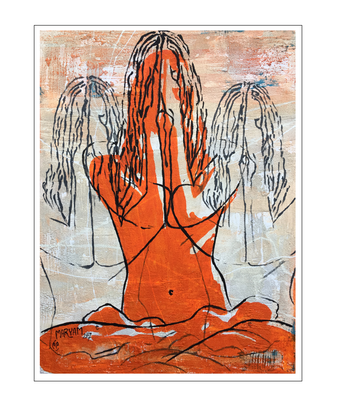 'Hiding behind my hands #3' Size: 60x80x2
