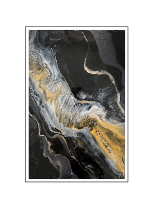 'Touch my black and gold #5'  Size 60x40x3