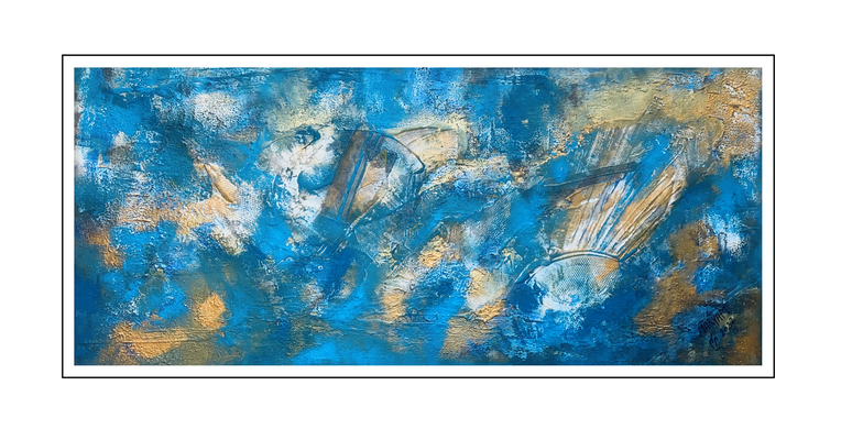 'Explosion of blueness' Size: 180x80x2