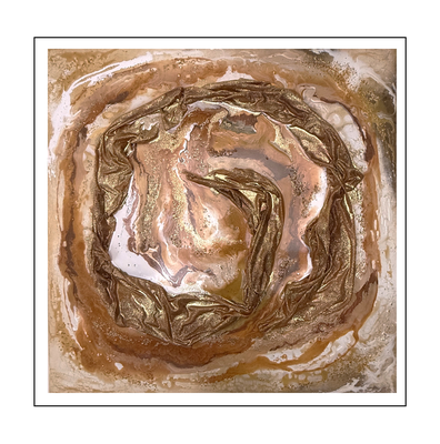 'Golden meditation #1' Size 100x100x2