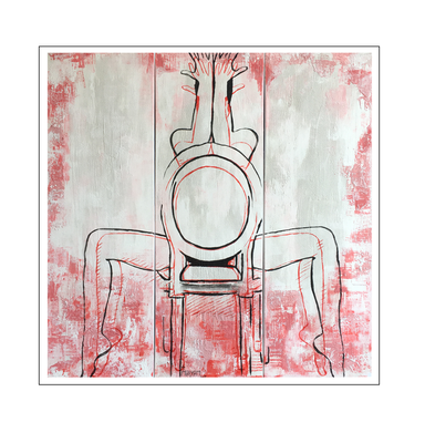 'Hiding behind my hands #2' Size: 120x120x2