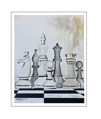 'Life is like a game of chess #1' Size: 80x100x2