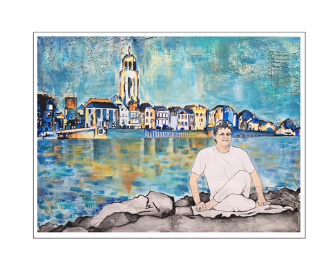 'Yoga with Berry' Size: 80x60x4