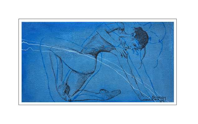 'My blue calmness #1' Size: 150x80x2