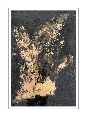 'Touch my black and gold #2'  Size 70x100x2