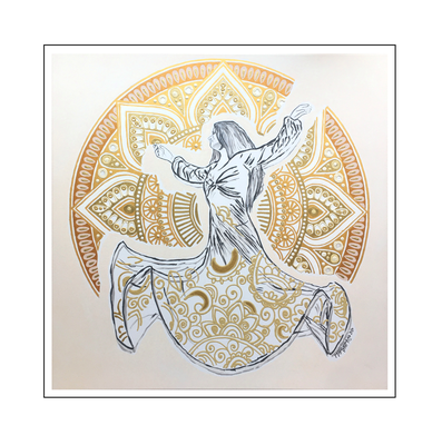 'Dance passion traditional Sama dance' Size: 100x100x2