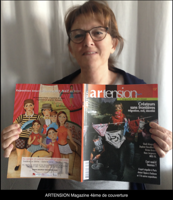 MON AFFICHE "LES ARTISTES DE CIRQUE" EN 4EME DE COUVERTURE MAGAZINE ART TENSION