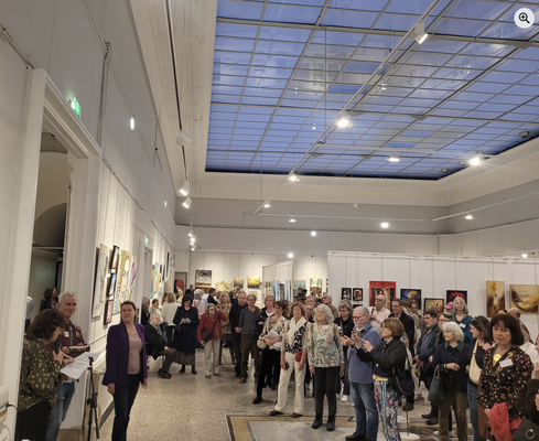 vernissage discours présidente C.FRAGA-FRENOT - exposition ALP PALAIS BONDY Lyon 2026 exposition collective ALP 2026 AU PALAIS DE BONDY à LYON Académie Lyonnaise de Peinture 2026