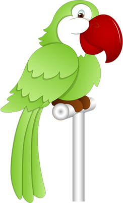 perroquet - oiseau - animaux - smiley émoticône émoji cartoon clipart illustration - artémotic