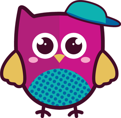 hibou - oiseau - animaux - smiley émoticône émoji cartoon clipart illustration - artémotic