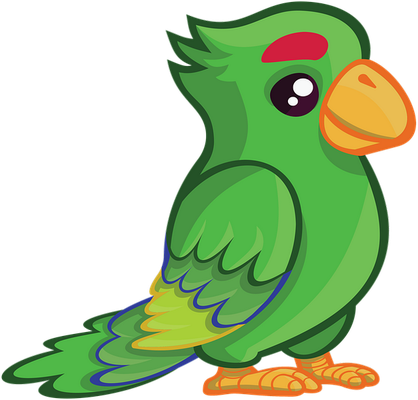perroquet - oiseau - animaux - smiley émoticône émoji cartoon clipart illustration - artémotic
