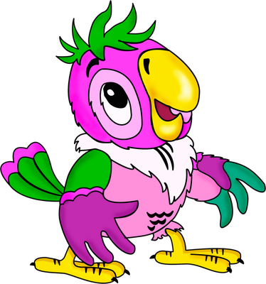 perroquet - oiseau - animaux - smiley émoticône émoji cartoon clipart illustration - artémotic